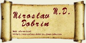 Miroslav Dobrin vizit kartica